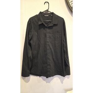 Travis Mathew Men's XL Black Long Sleeve Button-Up Shirt Casual